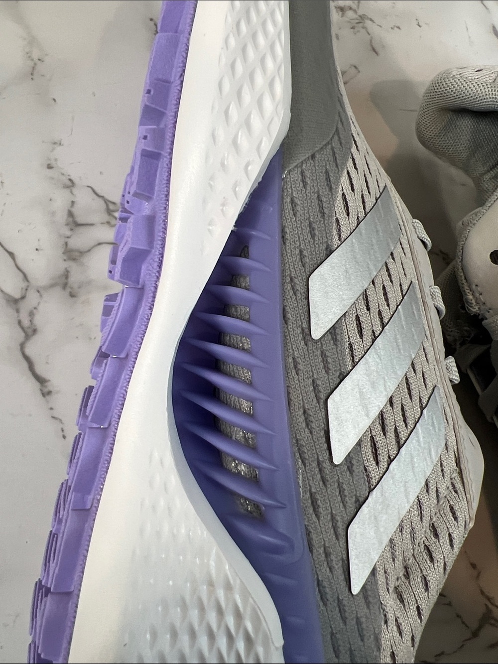 Adidas Summervent Grey Silver Purple Womens Spikeless Golf Shoes Size 5.5 - Picture 12 of 14